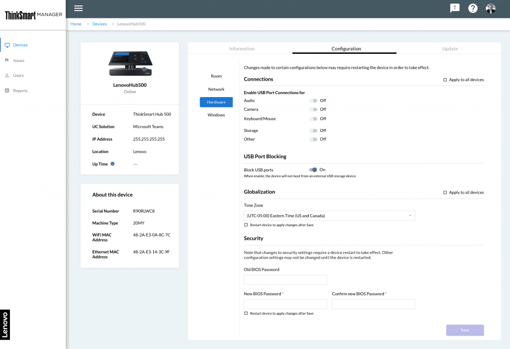 Priority Feature #1 Single Console to Configure Hardware Hub 500