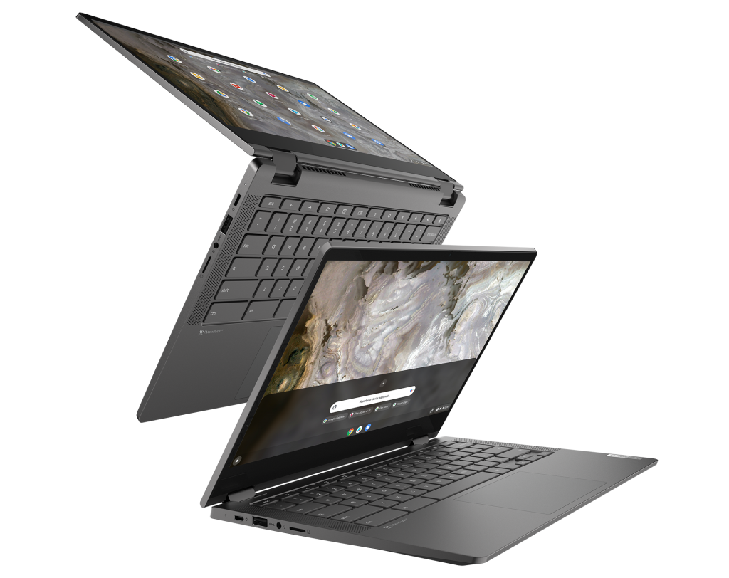 The IdeaPad Flex 5i Chromebook (13”, 6) shown in Iron Grey