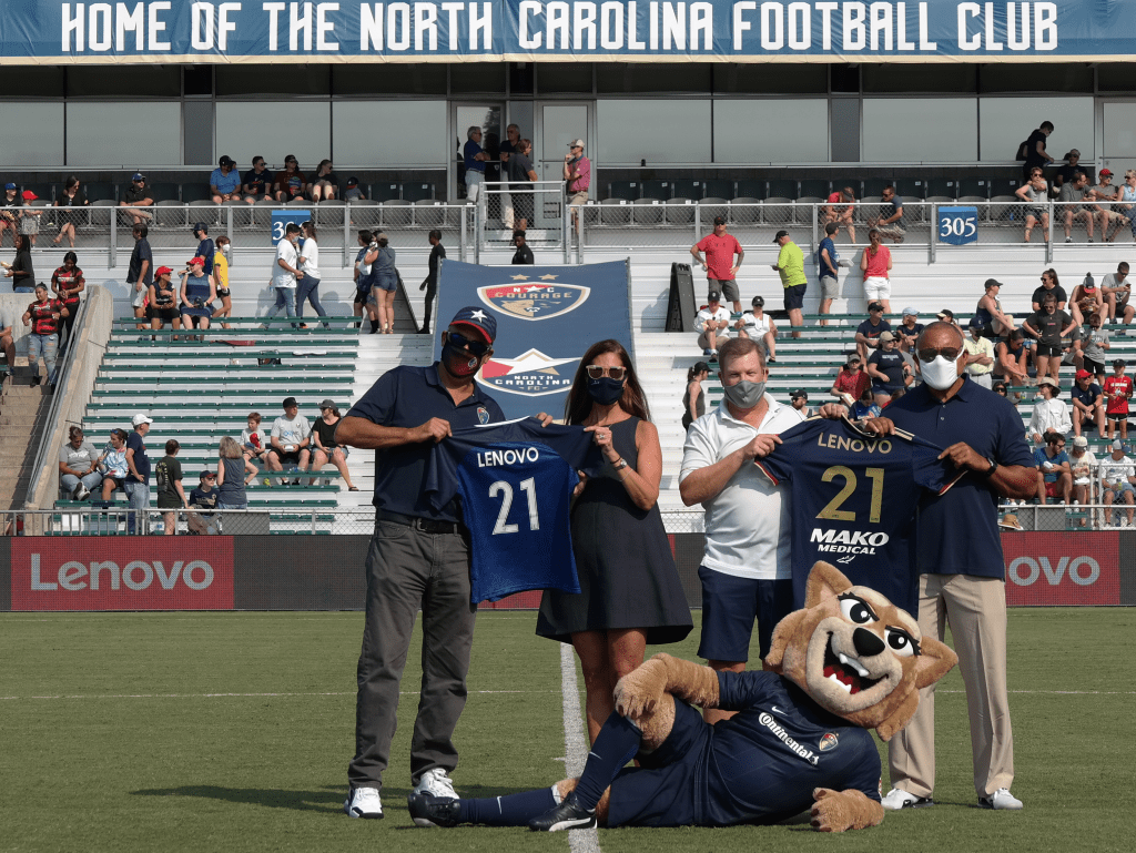 Lenovo employees take the field with NCFC